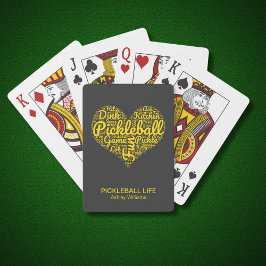 ピックボールパーソナライズされた選手の名前ハートデザイン トランプ