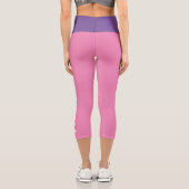 ピックボールパーソナライズされた選手の名前パープルピンク カプリレギンス (裏面)