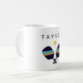 ピックボールパーソナライズされた選手の名前 コーヒーマグカップ (正面左)