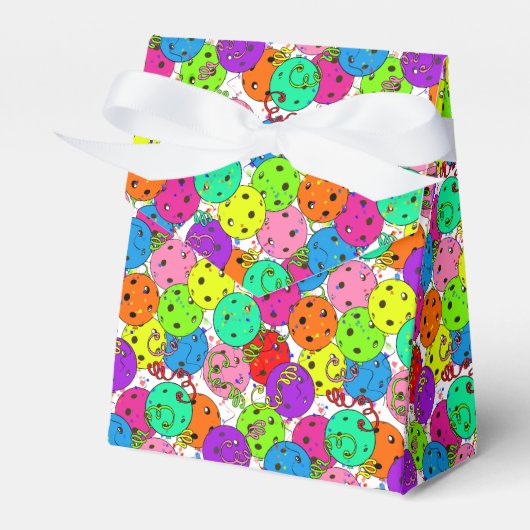 ピックボールパーティーカラフルバルーン フェイバーボックス (正面サイド)