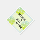 ピックボールパーティースポーツグリーンカスタム スタンダードカクテルナプキン (角)