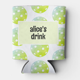 ピックボールパーティースポーツグリーンカスタム 缶クーラー