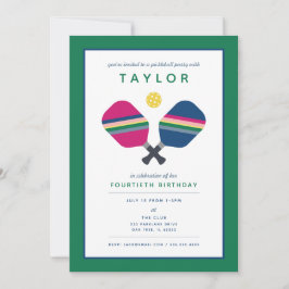 ピックボールパーティースポーツブルーグリーン招待状 招待状