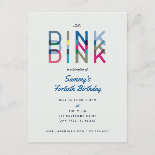 ピックボールパーティースポーツレツディンクパーティの招待状 ポストカード