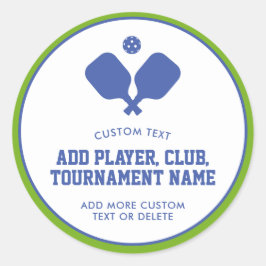 ピックボールパーティーパドルズブルーグリーンカスタム ラウンドシール