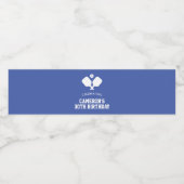 ピックボールパーティーパドルブルーホワイトカスタムホテル ペットボトルラベル (シングルラベル)