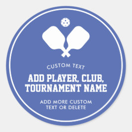 ピックボールパーティーパドルブルーホワイトカスタムホテル ラウンドシール