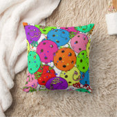 ピックボールパーティーピックボールのバルーンを白に クッション (ブランケット)