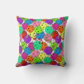 ピックボールパーティーピックボールのバルーンを白に クッション (裏面)