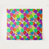 ピックボールパーティーピックボールのバルーンを白に タペストリー (正面(横))