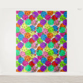 ピックボールパーティーピックボールのバルーンを白に タペストリー (正面)