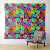 ピックボールパーティーピックボール風船ブラック タペストリー (インサイチュ(横))