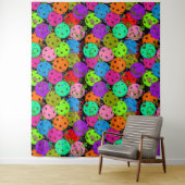 ピックボールパーティーピックボール風船ブラック タペストリー (インサイチュ)