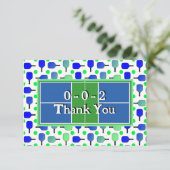 ピックボールパーティーブルーグリーンパドルとボール サンキューカード (スタンド正面)