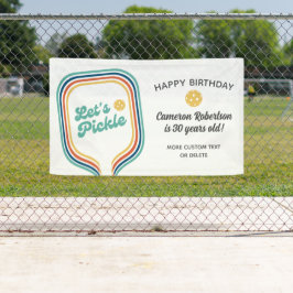 ピックボールパーティーレッツピックルレトロストライプカスタム 横断幕