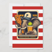 ピックボールパーティー大会招待状ゾウ 招待状 (正面)