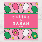 ピックボールパーティー応援 ワインラベル (シングルラベル)