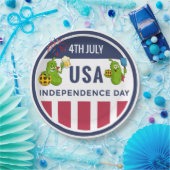 ピックボールパーティー第4回7月インディペンデンスデイアメリカ ペーパープレート (パーティー)