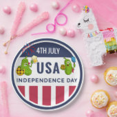 ピックボールパーティー第4回7月インディペンデンスデイアメリカ ペーパープレート (パーティー)