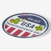 ピックボールパーティー第4回7月インディペンデンスデイアメリカ ペーパープレート (アングル)