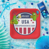 ピックボールパーティー第4回7月インディペンデンスデイアメリカ ペーパープレート (パーティー)