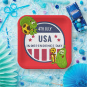 ピックボールパーティー第4回7月インディペンデンスデイアメリカ ペーパープレート (パーティー)