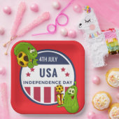 ピックボールパーティー第4回7月インディペンデンスデイアメリカ ペーパープレート (パーティー)