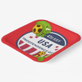 ピックボールパーティー第4回7月インディペンデンスデイアメリカ ペーパープレート (傾斜あり)