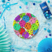 ピックボールパーティー紙吹雪とピックボール風船 ペーパープレート (パーティー)