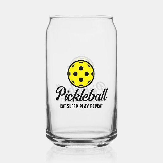 ピックボールパーティー缶ドリンクガラスの形状 ガラス缶 (正面)