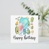 ピックボールパーティー誕生日 カード (スタンド正面)
