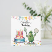 ピックボールパーティー誕生日 カード (スタンド正面)