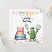 ピックボールパーティー誕生日 カード (正面/裏面インサイチュ)