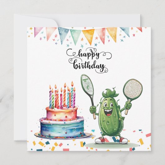 ピックボールパーティー誕生日 カード (正面)