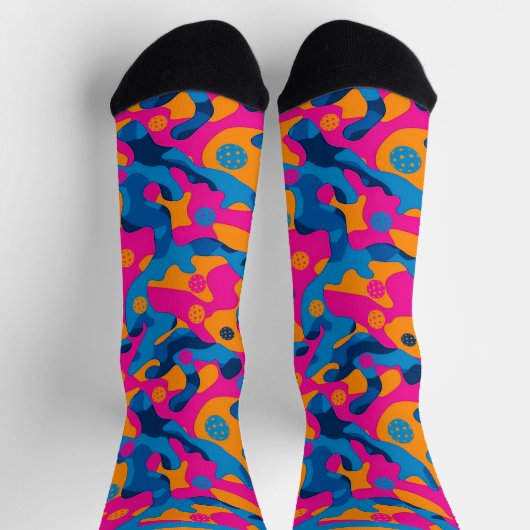 ピックボールパーティー迷彩柄 ソックス (上部)