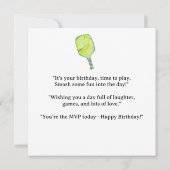 ピックボールパーティー4th誕生日 カード (裏面)