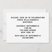 ピックボールパーティー 招待状 (裏面)