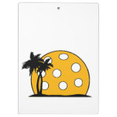 ピックボールビーチサンセット クリップボード (裏面)