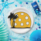 ピックボールビーチサンセット ペーパープレート (パーティー)