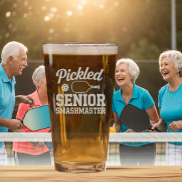 ピックボールビールグラスおもしろいスマーシュマスター退職 パイントグラス