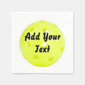 ピックボールピックボールボールイエローペルソナカスタマイズリズ スタンダードカクテルナプキン (正面)
