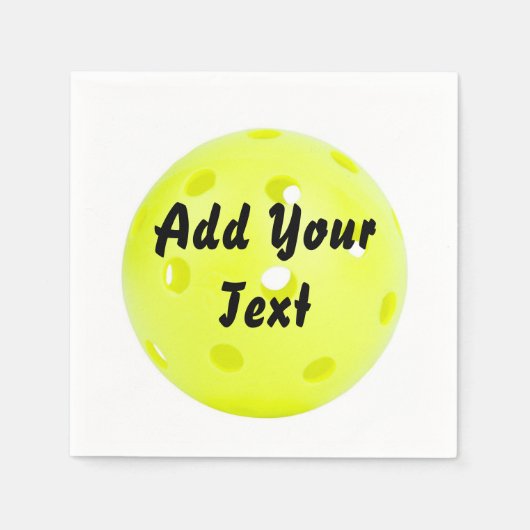 ピックボールピックボールボールイエローペルソナカスタマイズリズ スタンダードカクテルナプキン (正面)