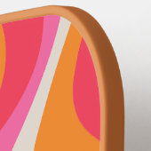 ピックボールピックマニアレトロウェーブ文字イニシャル ピックルボールラケット (左詳細)