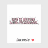 ピックボールピンクピックピックボールで人生が良い シール (シート)