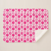 ピックボールピンク&ホワイトピックボールホームデコール シェルパブランケット (正面(横))