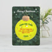 ピックボールファンパーソナライズされたクリスマスカード サンキューカード (スタンド正面)