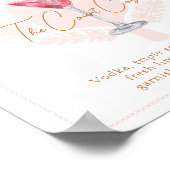 ピックボールブライダルシャワーウォーター・カラー・カクテルドリンク ポスター (角)