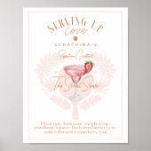 ピックボールブライダルシャワーウォーター・カラー・カクテルドリンク ポスター (正面)