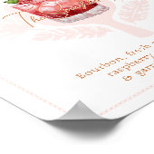 ピックボールブライダルシャワーウォーター・カラー・カクテルドリンク ポスター (角)