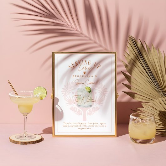 ピックボールブライダルシャワーウォーター・カラー・カクテルドリンク ポスター